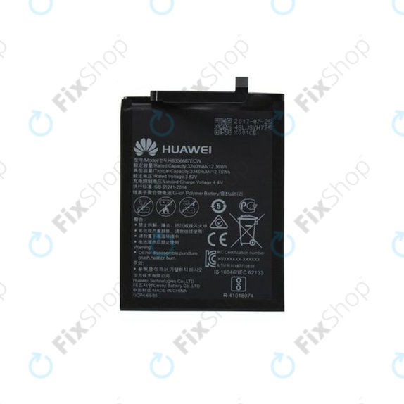 Huawei Mate 10 Lite, Honor 7X, Nova 2 Plus, P Smart Plus (Nova 3i), P30 Lite, P30 Lite 2020 - Baterie HB356687ECW 3240mAh - 24022598, 24022698, 24022872 Genuine Service Pack