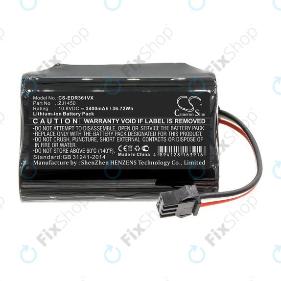 Baterie pro Ecovacs Deebot Slim, D36, 3400mAh, Li-Ion, 10.8V, ZJ1450, HQ