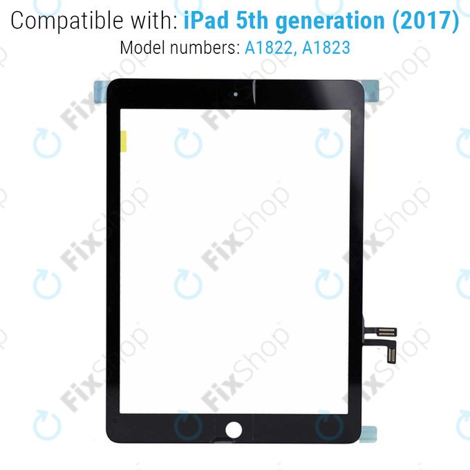 Dotykové sklo s tlačítkem domů pro iPad (5th Gen 2017), Space Gray