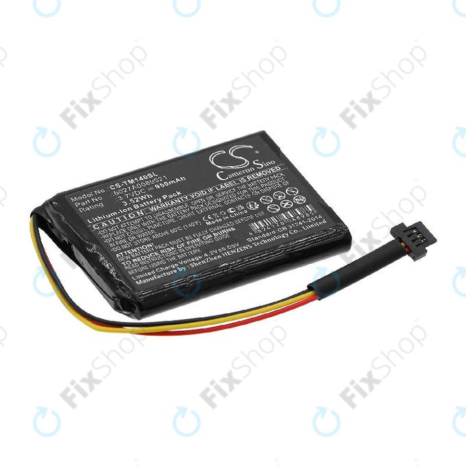 Baterie pro TomTom One 140, Go 500, 950mAh, Li-ion, 3.7V, P2, HQ