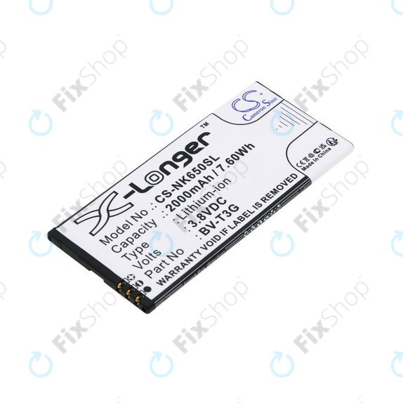 Baterie pro Nokia Lumia 650, 2000mAh, Li-Ion, 3.8V, BV-T3G, HQ