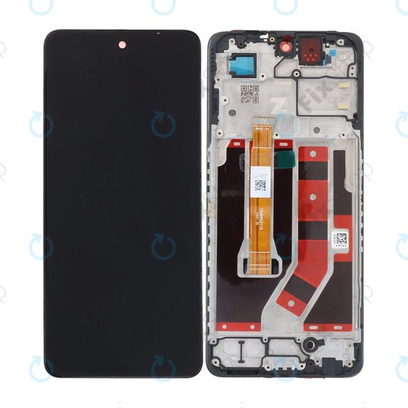 Oppo A98 - LCD Displej + Dotykové Sklo + Rám (Cool Black) TFT