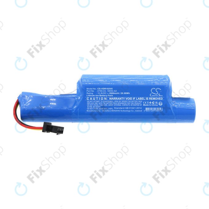 Baterie pro Vileda Vr102, 201, 303, One, 2600mAh, Li-ion, 10.8V, 0769-03, HQ