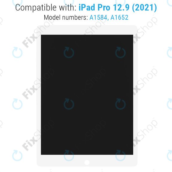 LCD Displej pro iPad Pro 12.9" (1st Gen 2015), White, Dotykové sklo bez rámu, Refurbished