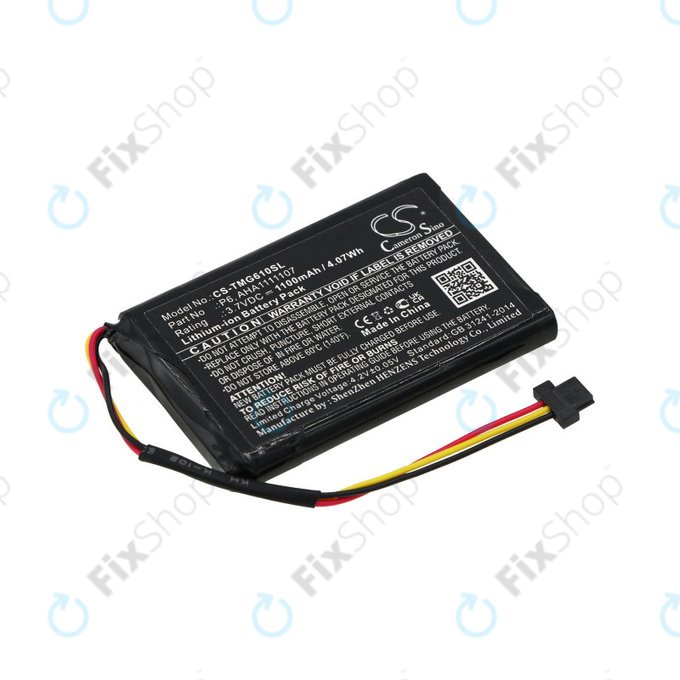Baterie pro TomTom Go 610, 1100mAh, Li-Ion, 3.7V, LAHA1111107, HQ