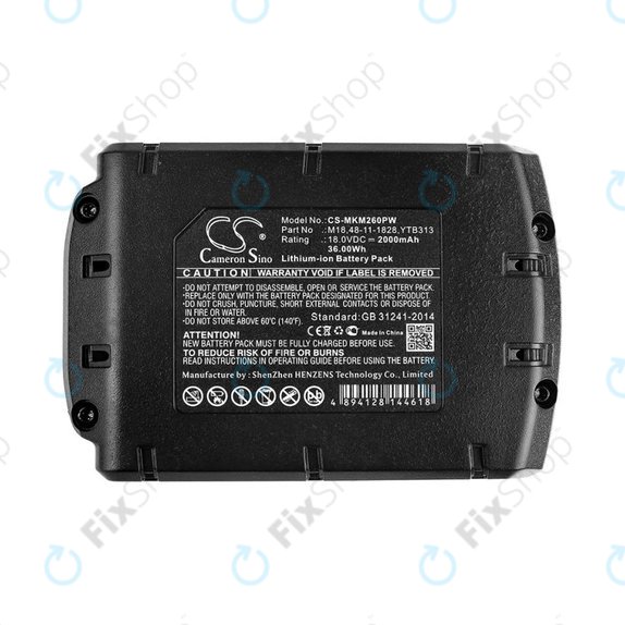 Baterie pro Milwaukee, Atlas Copco, Berner, 2000mAh, Li-Ion, 18V, M18, HQ