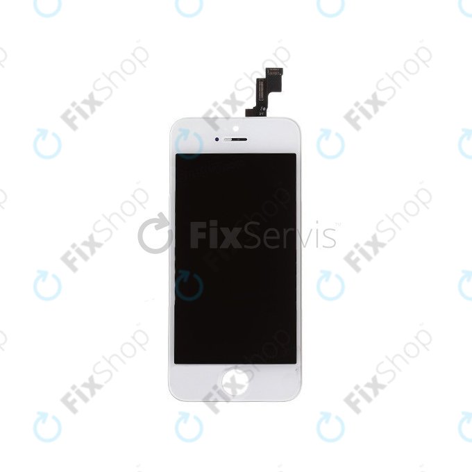 Displej pro iPhone 5S, SE, White, Dotykové sklo s rámem