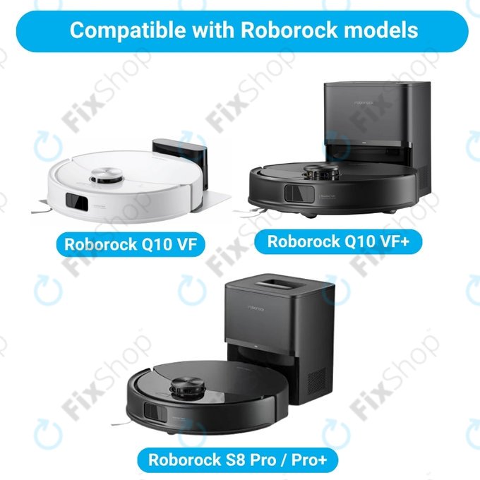 Sada náhradních dílů pro Xiaomi Roborock Q10 VF, Q10 VF+, S8 Pro, S8 Pro Plus (1x Hlavní kartáč, 2x Filtr, 2x Boční kartáč)