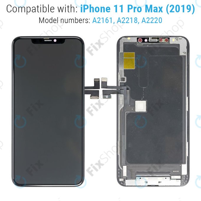 Displej Hard OLED pro iPhone 11 Pro Max, Dotykové sklo s rámem, FixPremium