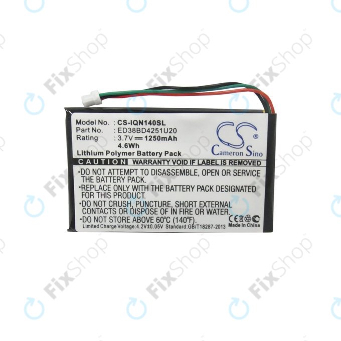 Garmin Nuvi 1400, 1450, 1450T, 1490LMT, 1490T, 1490T Pro - Baterie ED38BD4251U20 1250mAh HQ