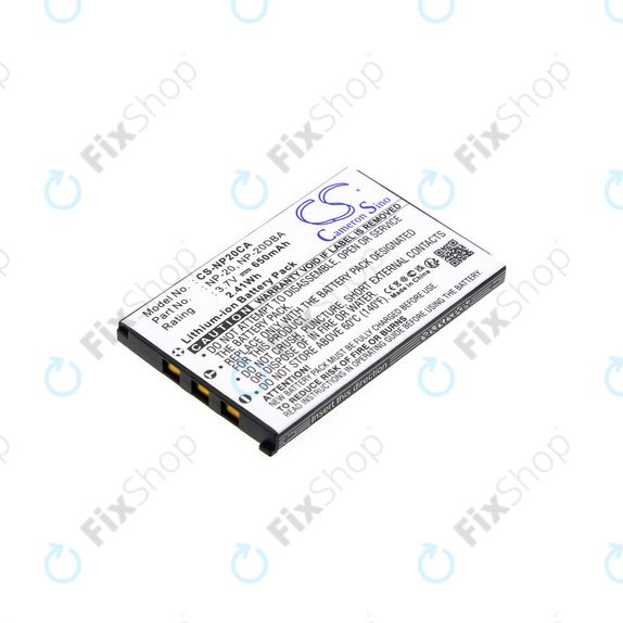 Baterie pro Casio Exilim Card Ex-S880, 650mAh, Li-Ion, 3.7V, NP-20, HQ