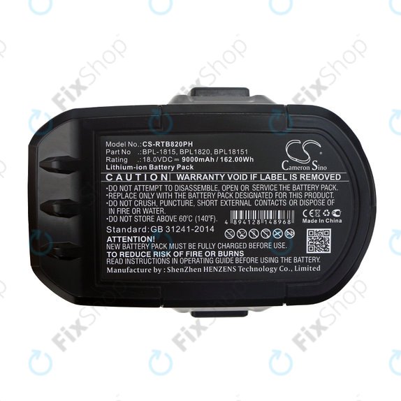 Baterie pro Ryobi BID1821, CCC, CTR-180l, P200, P600, P730, 9000mAh, Li-Ion, 18V, BPL-1815, HQ