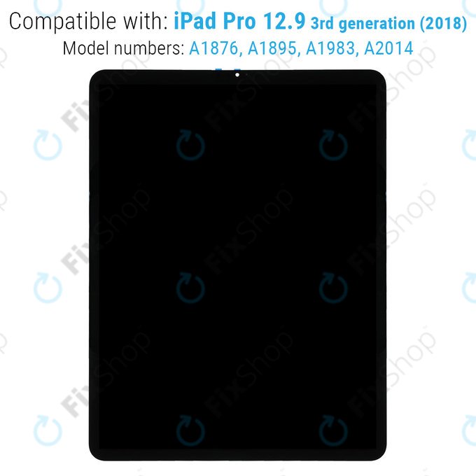 LCD Displej pro iPad Pro 12.9" (3rd Gen 2018), Dotykové sklo a IC Board sout Frame, Refurbished