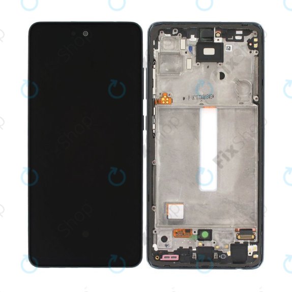 Samsung Galaxy A52 A525F, A526B - LCD Displej + Dotykové Sklo + Rám (Awesome Black) - GH82-25524A GH82-25526A, GH82-25754A, GH82-25602A Genuine Service Pack