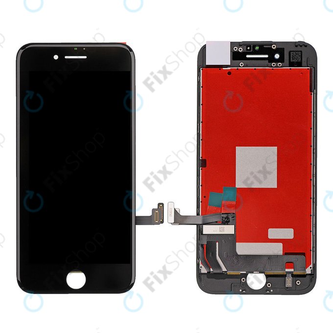 Displej pro iPhone 7, Black, Dotykové sklo s rámem