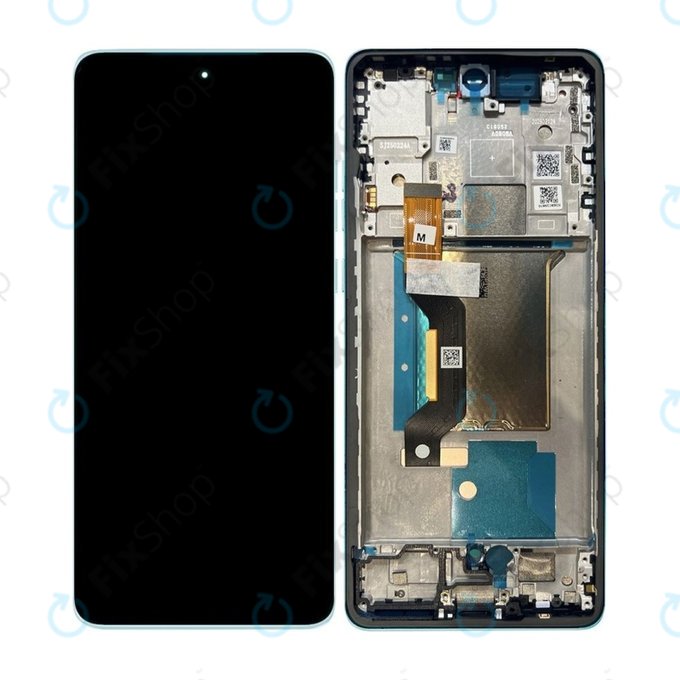 Motorola Edge 60 Fusion - LCD Displej + Dotykové Sklo + Rám (Amazonite) - 5D68C29879 Genuine Service Pack