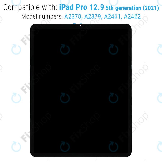 LCD Displej pro iPad Pro 12.9" (5th Gen 2021, 6th Gen 2022), Dotykové sklo a IC Board sout Frame, Refurbished