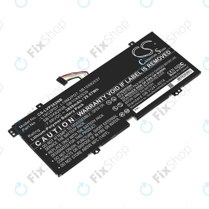 Baterie pro Lenovo IdeaPad 3, Duet 3, 3850mAh, Li-Pol, 7.68V, L19C2PD7, HQ
