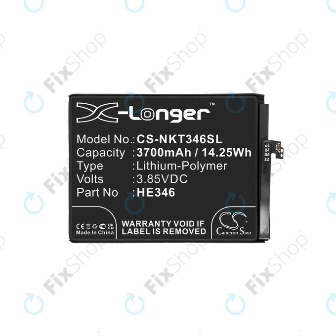 Baterie pro Nokia 7 Plus, 3700mAh, Li-Pol, 3.85 V, HE346, HQ