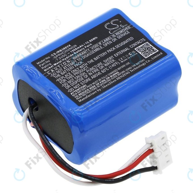 iRobot Braava 2000, 300, 380, 380T, 381, 390, Mint 5200, Mint Plus 5200, Proscenic JOJO Professional - Baterie GPRHC202N026, 4409709, W206001001399 Ni-MH 7.2V 1500mAh HQ