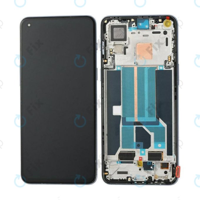 OnePlus Nord 2 5G - LCD Displej + Dotykové Sklo + Rám (Grey Sierra) OLED