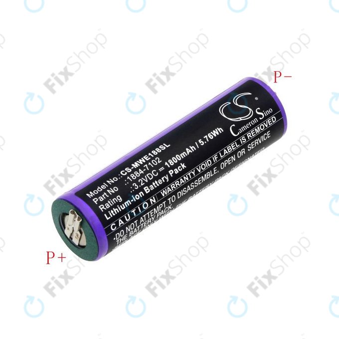 Baterie pro Moser Ermila 1884, 1885, Wahl 1884 LI+PRO, Wahl Ermila 1884, 1885, 1800mAh, LiFePO4, 3.2V, -, HQ