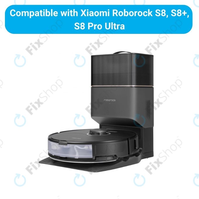 Sada náhradních dílů pro Xiaomi Roborock S8, S8+, S8 Pro Ultra (2 páry hlavních kartáčů, 4x Filtr, 4x Boční kartáč – černý)