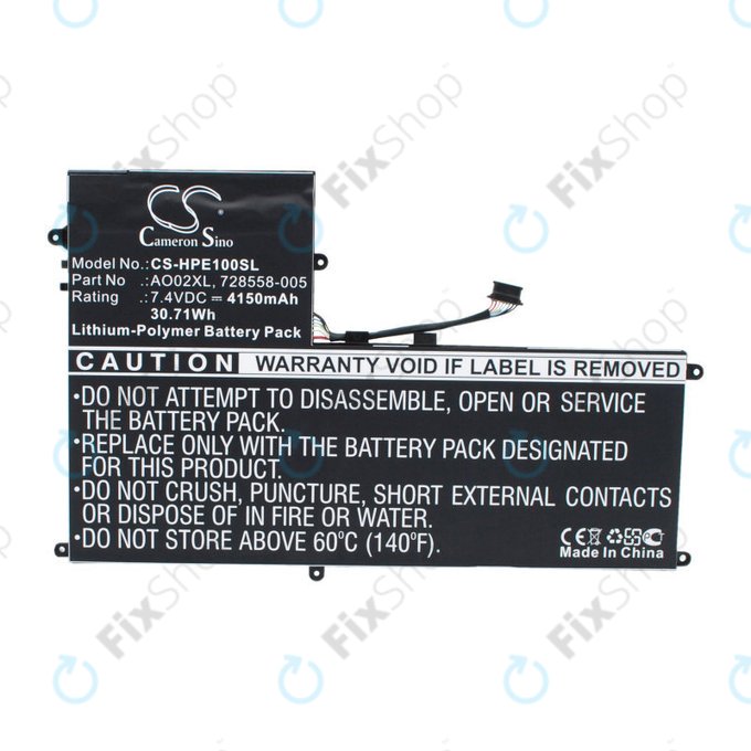 Baterie pro HP Elitepad 1000, Elitepad 1000 G2, Ultrabook Ao02xl Series, 4150mAh, Li-Pol, 7.4V, AO02XL, HQ