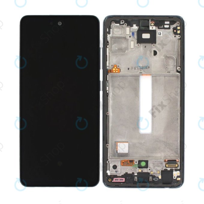 Samsung Galaxy A52 A525F, A526B - LCD Displej + Dotykové Sklo + Rám (Awesome Black) - GH82-25524A GH82-25526A, GH82-25754A, GH82-25602A Genuine Service Pack