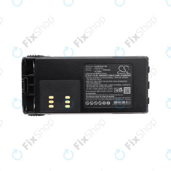 Baterie pro Motorola GP, HT, MTX, Pro, 2600mAh, Li-Ion, 7.4V, HNN9008A, HQ