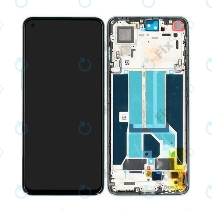 OnePlus Nord 2 5G - LCD Displej + Dotykové Sklo + Rám (Grey Sierra) - 2011100360 Genuine Service Pack