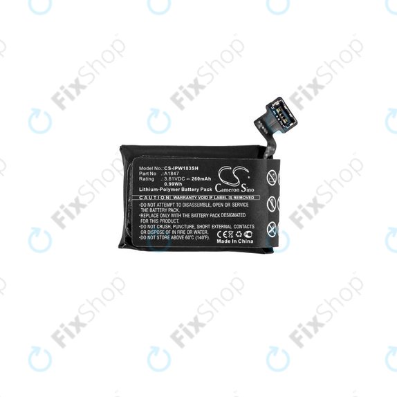 Baterie pro Apple Watch 3 38 mm, 260mAh, GPS Version, Li-Pol, 3.81 V, A1847, HQ