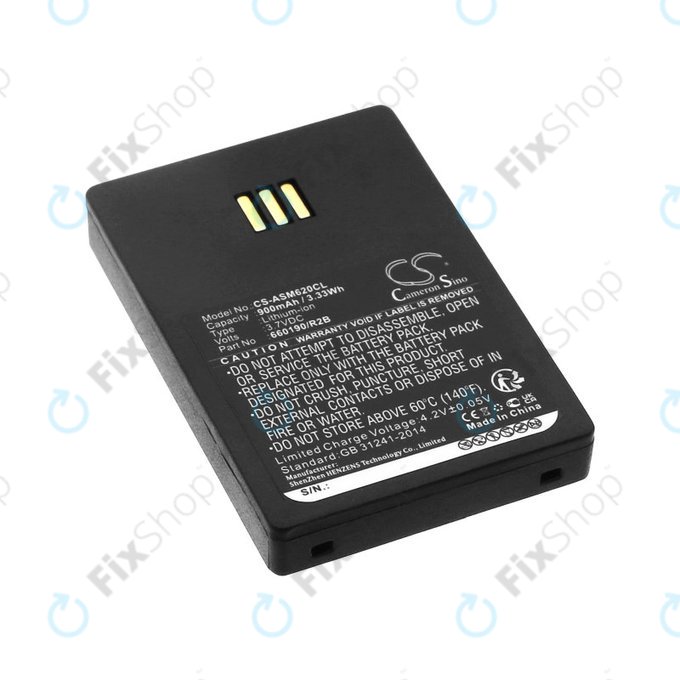 Baterie pro Siemens Openstage WL3, Ascom, Aastra, Innovaphone, 900mAh, Li-Ion, 3.7V, 660190/R2B, HQ