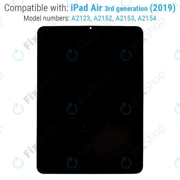 LCD Displej pro iPad Air (4th Gen 2020), Dotykové sklo bez rámu, Refurbished