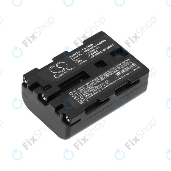 Baterie pro Sony CCD-TR108, Cyber-shot DSC-S50, 1300mAh, Li-Ion, 7.4V, NP-QM51, HQ