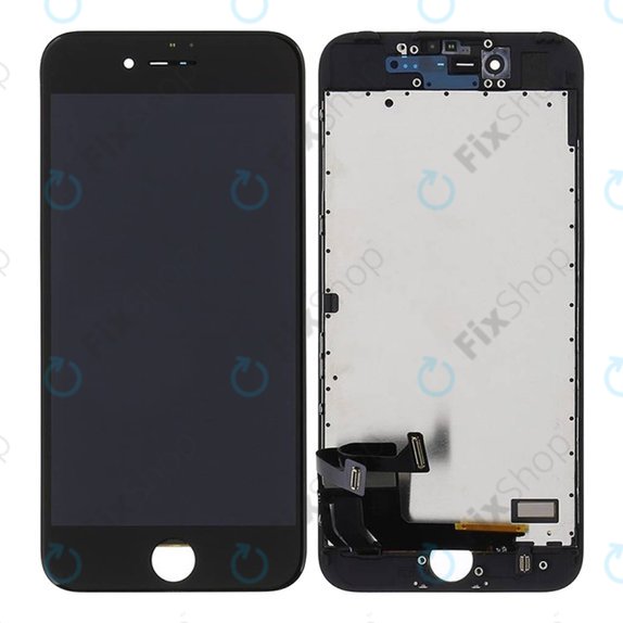 Displej pro iPhone 7, Black, Dotykové sklo s rámem