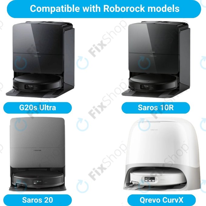 Sada náhradních dílů pro Roborock G20s Ultra, Saros 10R, 20 (1x Hlavní kartáč, 2x Filtr, 2x Boční kartáč)