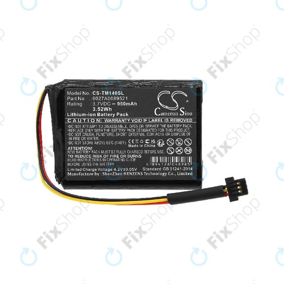 Baterie pro TomTom One 140, Go 500, 950mAh, Li-ion, 3.7V, P2, HQ