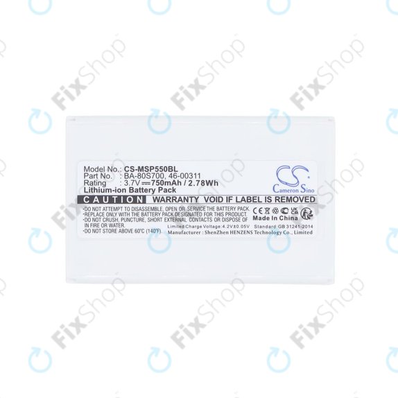Baterie pro Cipherlab 8300-L, Metrologic MK5502, 750mAh, Li-Ion, 3.7V, BA-80S700, HQ