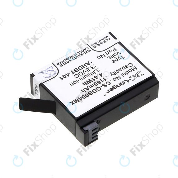 Baterie pro GoPro Hero 4, 1160mAh, Li-Ion, 3.8V, AHDBT-401, HQ