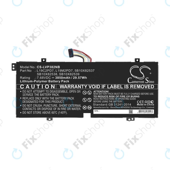 Baterie pro Lenovo IdeaPad 3, Duet 3, 3850mAh, Li-Pol, 7.68V, L19C2PD7, HQ