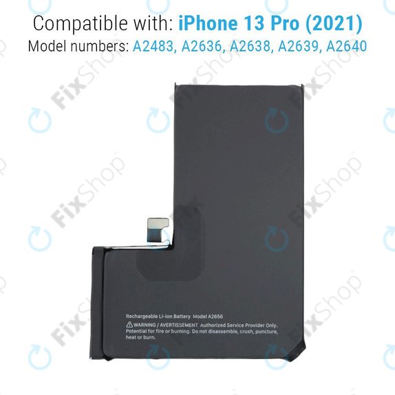 Baterie pro iPhone 13 Pro, 3095mAh, A2656, Service Pack