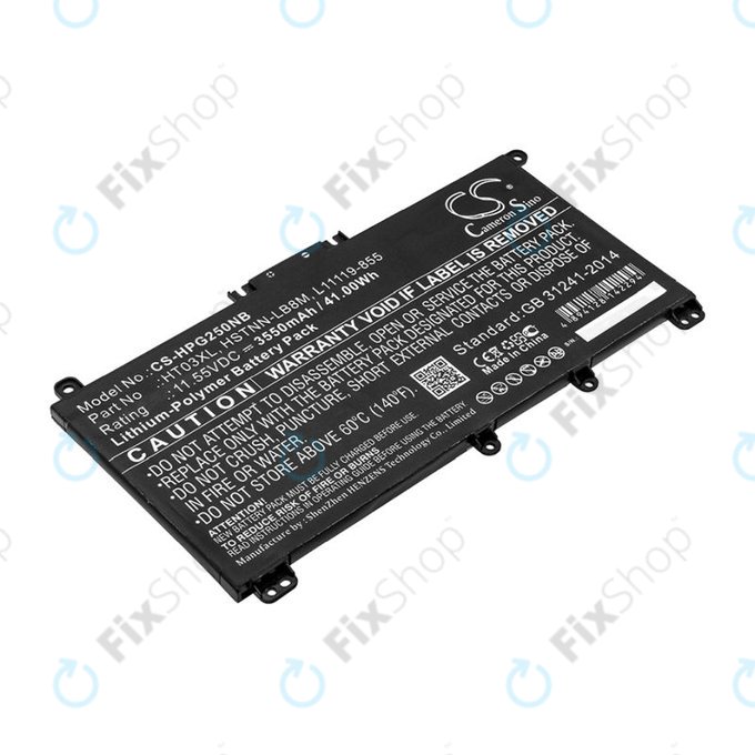 Baterie pro HP Pavilion 14, 15, 17, 3550mAh, Li-Pol, 11.55V, HT03XL, HQ