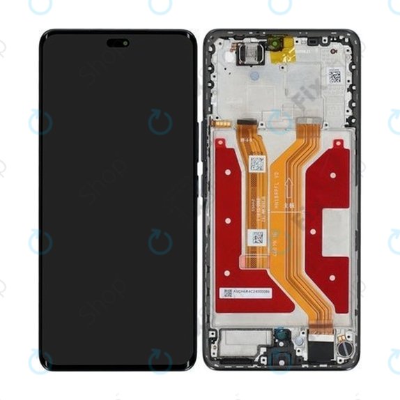 Honor Magic7 Lite - LCD Displej + Dotykové Sklo + Rám (Titanium Black) - 0235AMMM Genuine Service Pack