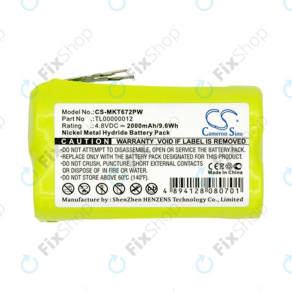 Baterie pro Makita 6722D, 6723DW, 2000mAh, Ni-MH, 4.8V, TL00000012, HQ