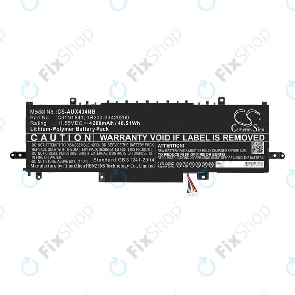 Baterie pro Asus ZenBook 14, Flip 14, 4200mAh, Li-Pol, 11.55V, C31N1841, HQ