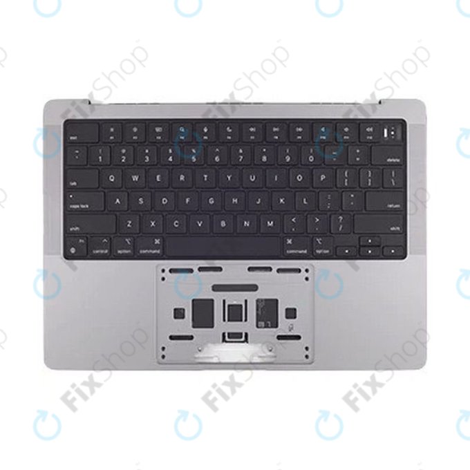 Horní rám klávesnice pro MacBook Pro 14", A2442 (2021), A2779 (2023), s klávesnicí US a baterií, Space Gray, 661-21972, Genuine Apple