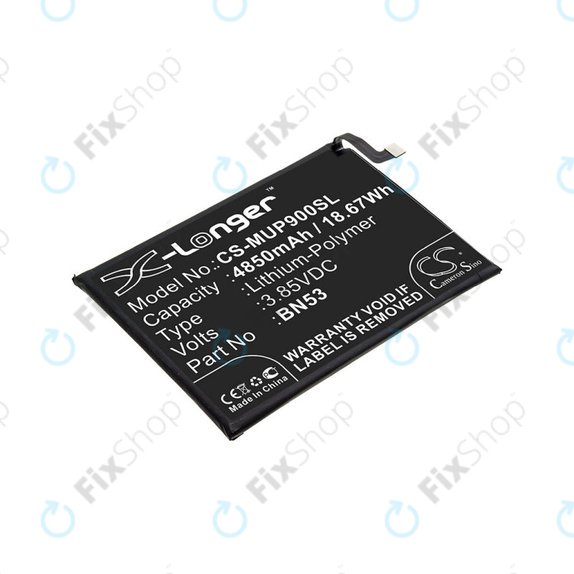 Baterie pro Xiaomi Redmi Note 9 Pro, 4850mAh, Li-Pol, 3.85 V, BN53, HQ