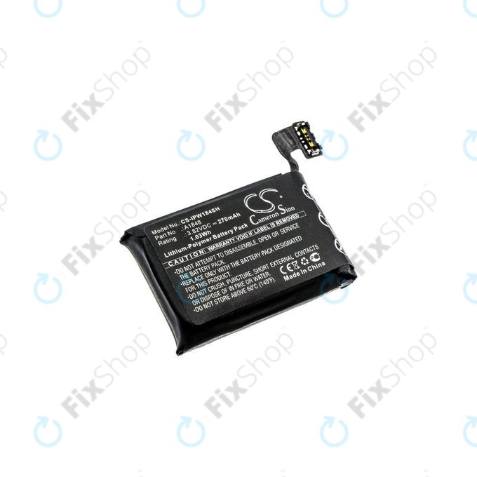Baterie pro Apple Watch 3 38 mm, 270mAh, GPS + Cellular Version, Li-Pol, 3.82 V, A1848, HQ