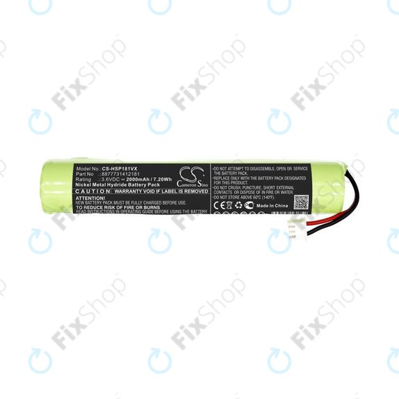 Baterie pro Hurricane Spin Scrubber, Brush Cleaner Mop, 2000mAh, Ni-MH, 3.6V, 8877731412181, HQ